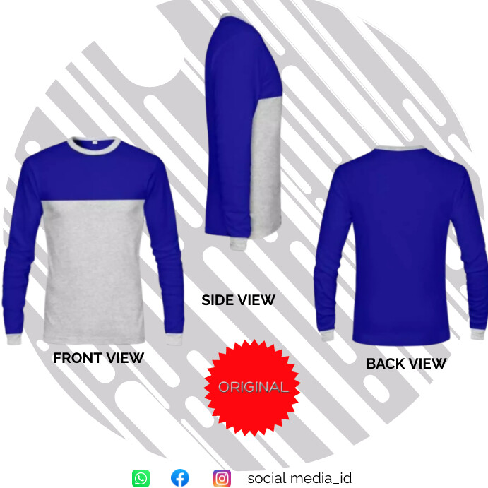 Long Sleeve TShirt Template PosterMyWall
