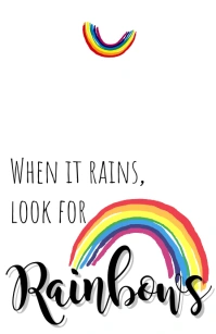 Look for Rainbows Card Half Page Wide template