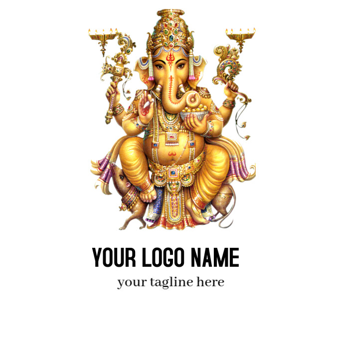 Lord Ganesha Illustration, Ganesha Shiva  Logo Logótipo template