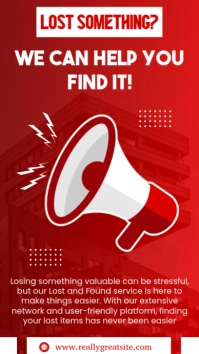 Lost and Found Announcement Instagram Story template