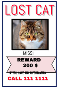900 Lost Animal Customizable Design Templates Postermywall