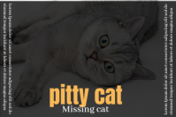 Lost cat Etykieta template