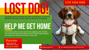 Lost Dog Ad Twitter Post template