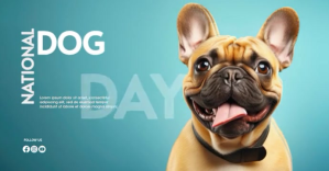 National Dog Day Facebook begivenhed cover template
