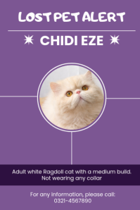 lost pet poster template