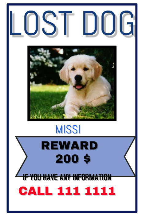 Printable Lost Dog Poster Template Printable Templates Printable Lost Dog Poster Template Printable Templates