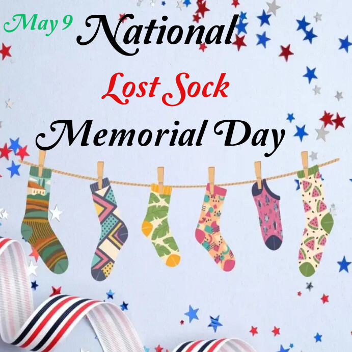Plantilla de Lost Sock Memorial Day PosterMyWall