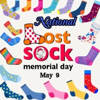 Lost Sock Memorial Day Instagram Post template