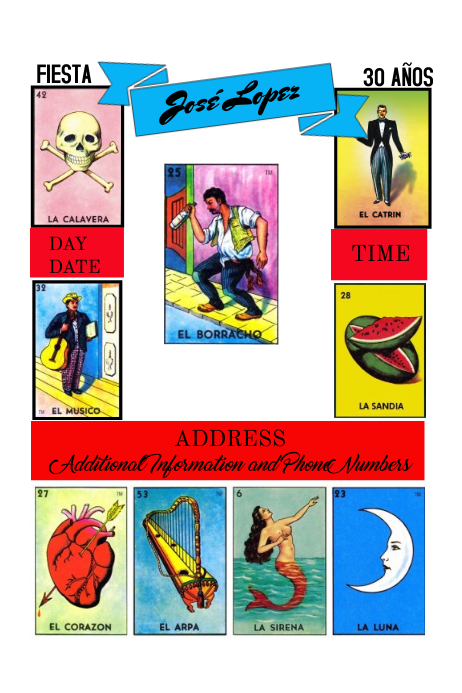 Loteria Birthday Invitation Template Postermywall