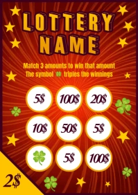 Lottery Scratch Card Template Printable A4