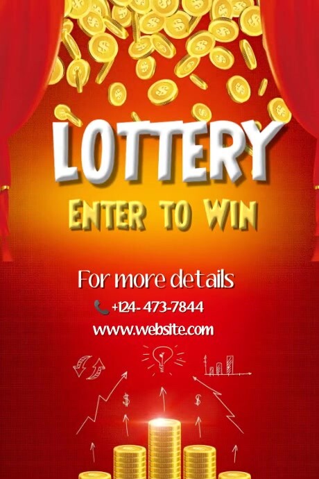 Lottery template design Cartaz