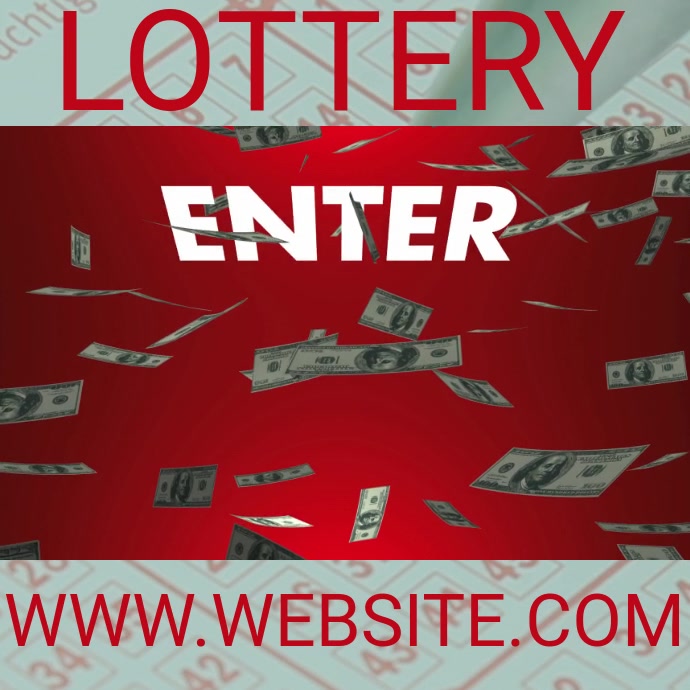 LOTTO LOTTERY ENTER TO WIN design Template Kwadrat (1:1)