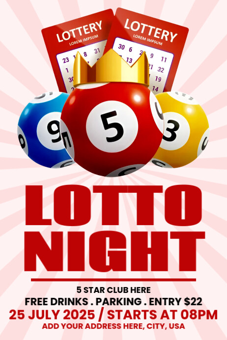 Lotto Night Cartaz template