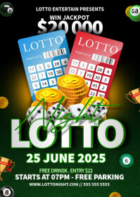 Lotto Night A6 template