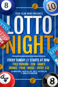 Lotto Night Plakat template