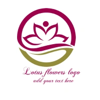 lotus flowers logo template