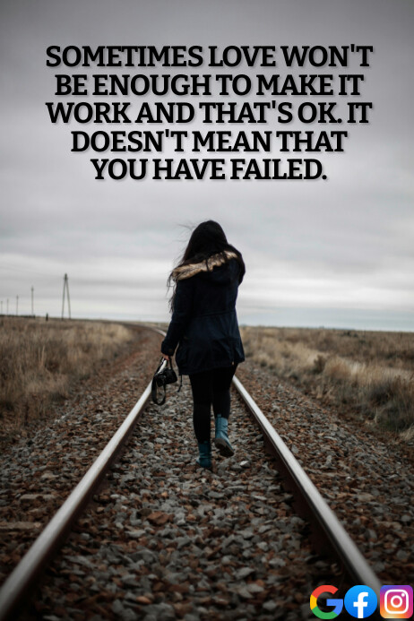 LOVE AND FAILED QUOTE TEMPLATE Poster
