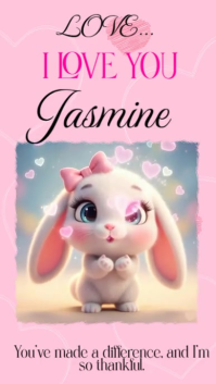 Girly Love Card Instagram Story template