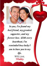 Love Card Template A6