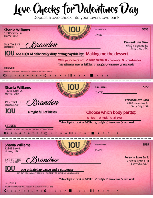 Copy of Love Checks | PosterMyWall