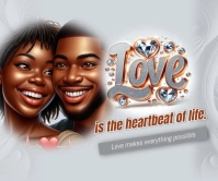 Love Grote rechthoek template