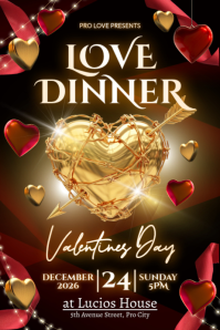 Love Dinner Poster template