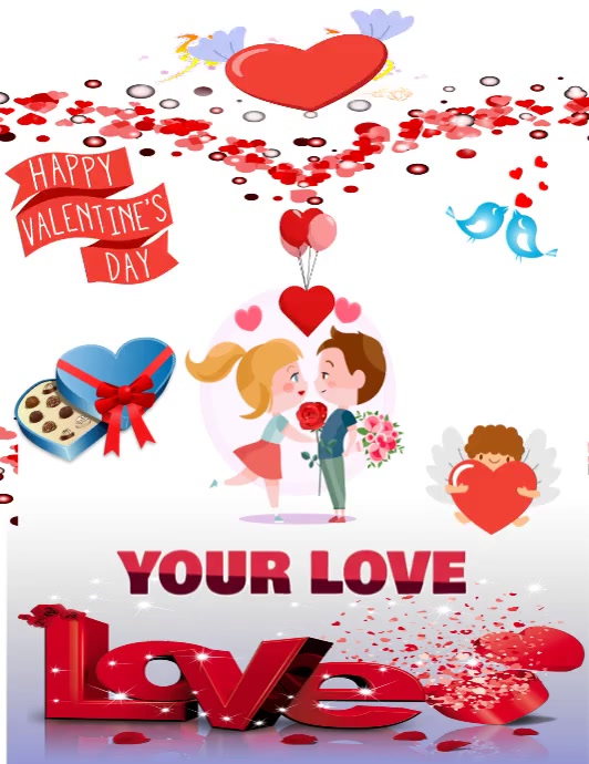 love flyer Pamflet (Letter AS) template