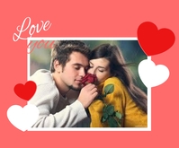 Love Frame Valentine's Day Mittelgroßes Rechteck template