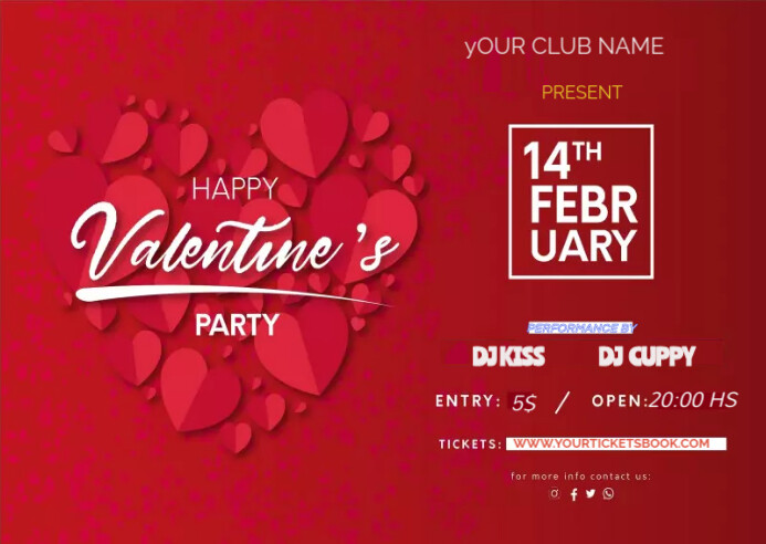 Lovers Party Time Cartolina template