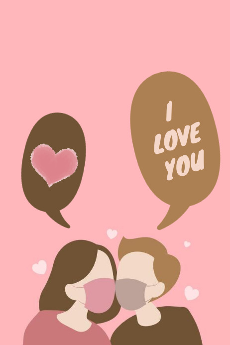 Love in the Time of Corona! Poster template