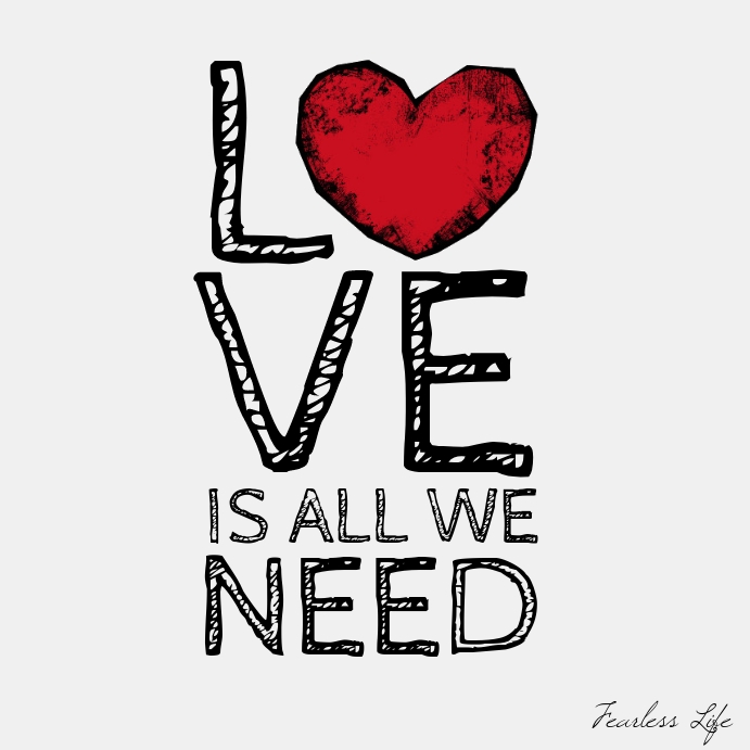 Love is all we need inspirational square post Instagram Plasing template