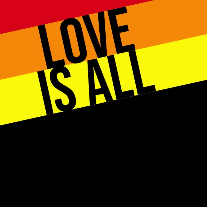 Love is all we need lgbt gay flag animation Kvadrat (1:1) template