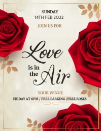 Love is in the air Flyer (format US Letter) template
