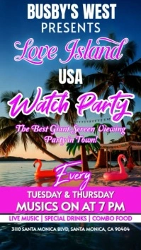 Love Island Live Music Performance Watch Party Instagram Story Template