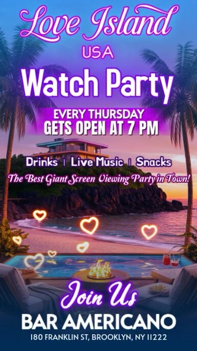 Love Island Live Music Performance Watch Party Instagram Story Template