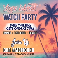 Love Island Live Music Watch Party Instagram Post Template Wpis na Instagrama
