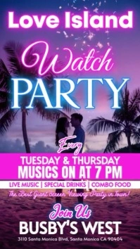 Love Island Live Music Watch Party Instagram Story Template