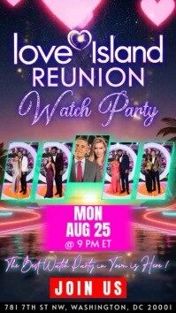 Love Island USA Season 7 Reunion Watch Party Instagram Reel Template