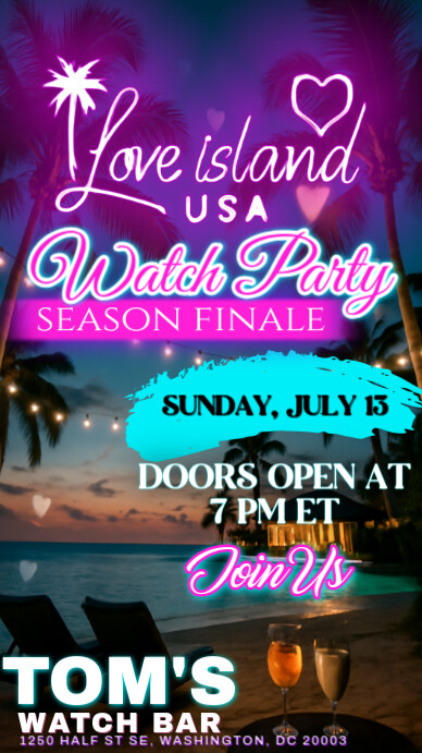 Love Island USA Watch Party Instagram Post Template