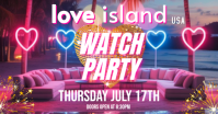 Pink Love Island Watch Party Facebook 共享图片 Template