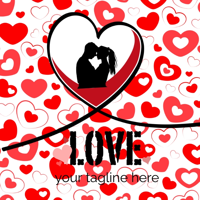 Love logo ,flyer, instagram template
