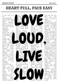 Love Loud, Live Slow Retro Newspaper Print A1 template