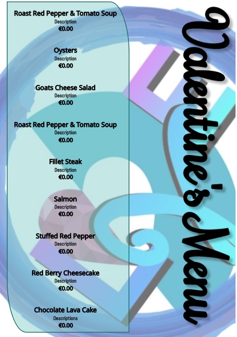 Love menu Template | PosterMyWall
