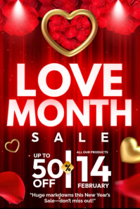 Love Month Promo Poster template