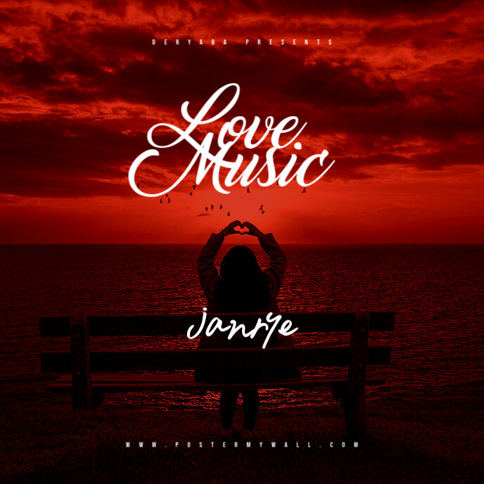 Love Music CD Music Cover Template ปกอัลบั้ม