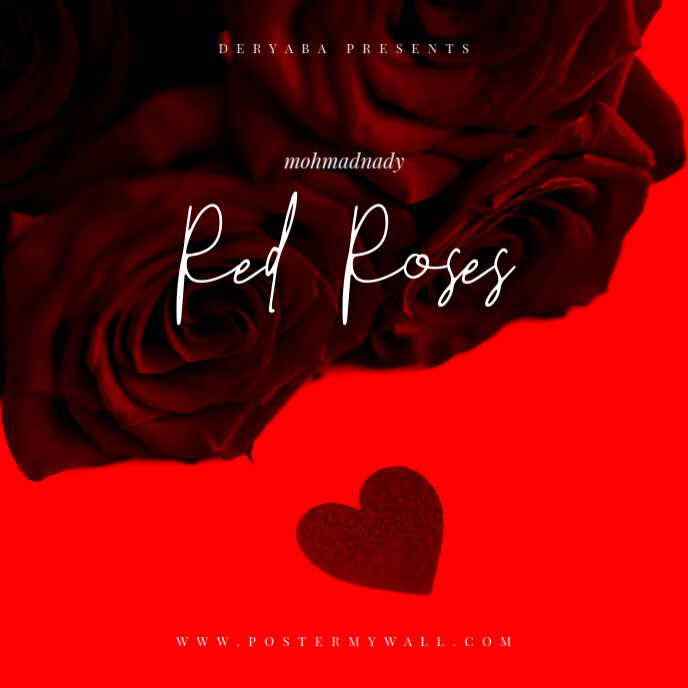 Copy of Love Music Red Rose Mixtape Cover | PosterMyWall