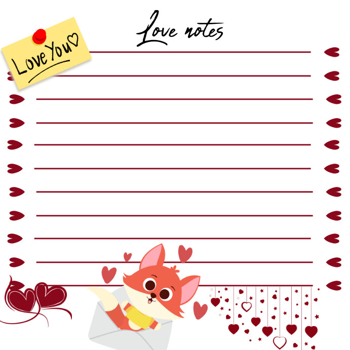 Love notes Template | PosterMyWall