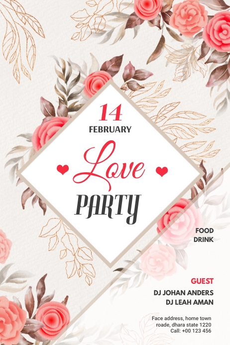 Love Party Template PosterMyWall