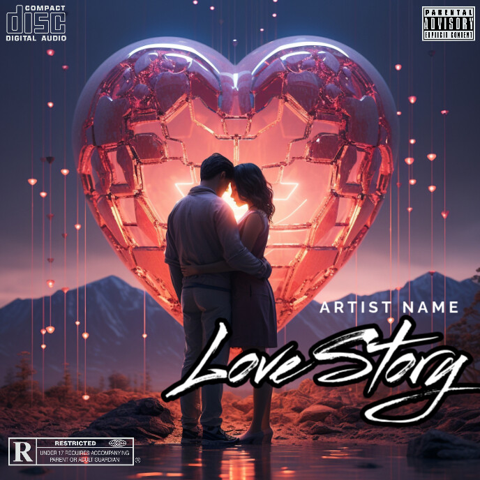 LOVE STORY ALBUM COVER template