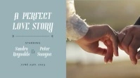 Love Story Wedding youtube channel thumbnail Presentation (16:9) template